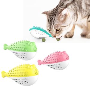 고양이 셀프칫솔 장난감 물고기 치석제거 지능개발