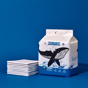 1초 흡수 고래패드 대형 L (30매) 60x75 강아지 고흡수 배변패드