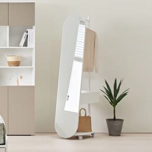스마트 이동형 회전 전신거울 수납 행거