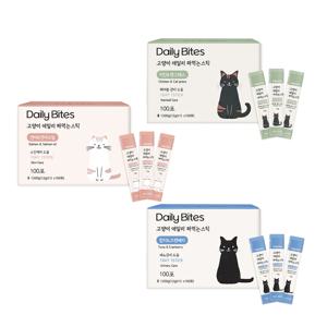 고양이 데일리 짜먹는 스틱 연어&언어오일, 100P, 1박스