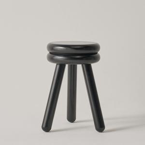 마롱 원목 화장대 의자 나무 화분 받침대 블랙 스툴 5Colors