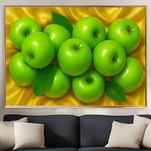 황금 청사과 풍수액자 인테리어그림액자 거실 사무실 집들이 개업선물 , 황금비단 청사과