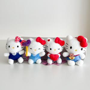 하트 리본 봉제인형 가방 장식 키링 인형 8cm