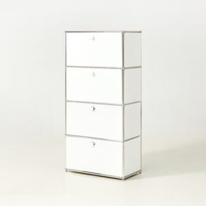 쿠폰가709,000/ 베이직 싱글 4단 철제 모듈 수납장