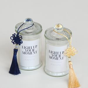 새해 설날 노리개 매듭 스완 유리 캔들 선물