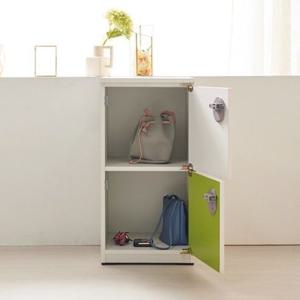 깔끔한 디자인 공용공간 자물쇠형 2칸 개인사물함(400 4색)