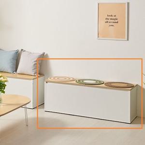 심플미니멀 거실 인테리어 수납력좋은 벤치형의자(1200 4색)