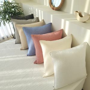 일자 순면 피그먼트 쇼파쿠션 커버