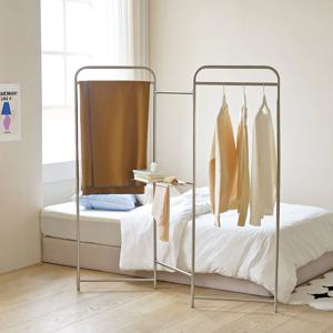 지아 폴딩 파티션 행거 공간 분리 스테인리스 다용도 옷걸이 행거