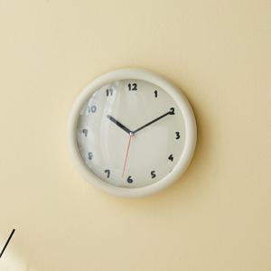 버블 벽시계 베이지