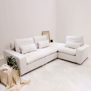 테오 기능성 패브릭 모듈 소파(신혼 가구 아쿠아텍스 아이보리 감성 소파)