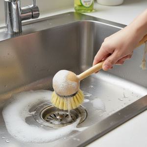 우드핸들 다용도 롱 손잡이 세척솔