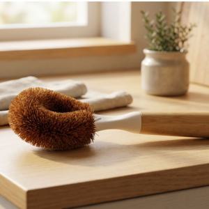 우드핸들 도넛솔,냄비 후라이팬 세척솔