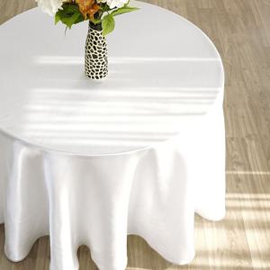 맞춤 행사용 광택 공단 테이블보 (원형) 전시 촬영 파티 비침적은 식탁보 12color