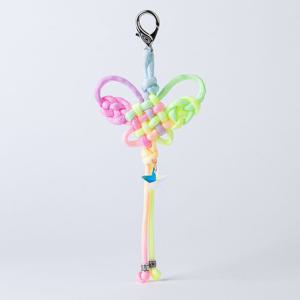 길상을부르는 장신구 전통나비매듭 미니키링 멀티컬러 - 장인 수작업 일상의행운 부적장신구