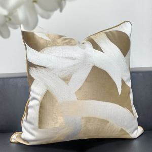 소파쿠션 붓으로 스치듯 그린 모던프렌치 수입쿠션커버 50사이즈 Luna 루나