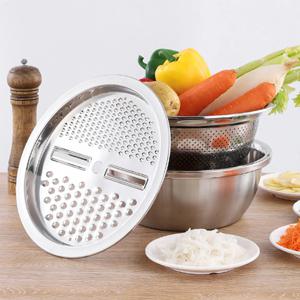 스텐 야채 슬라이서 채칼 야채탈수기 한번에 당근 감자 양배추 만능 강판 채반