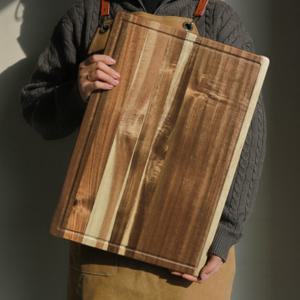 두꺼운 아카시아 나무 원목 플레이팅 도마