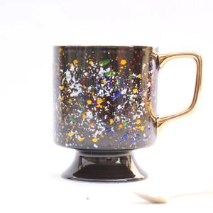 피에 뿌앙 블랙 골드 머그컵 명품 예쁜 이니셜 각인 집들이 선물