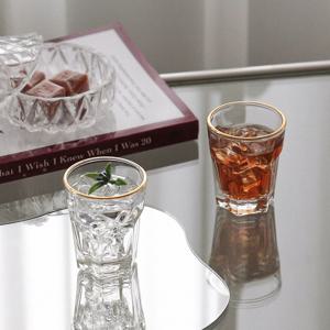 감성 술잔 세트 골드라인 소주잔 사케잔 4P - B Type