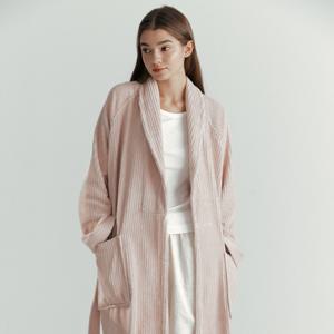 클래식 스트라이프 로브 - 피기핑크