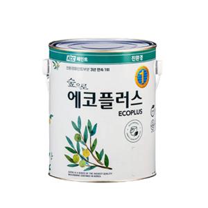 에코플러스 친환경 수성페인트 벽지 벽면 방문 실내용 페인트 백색 3.78L