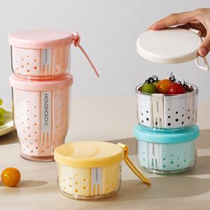 후르츠팟 2단 세트 과일 샐러드 도시락통 디져트 용기 밀프랩 런치팟