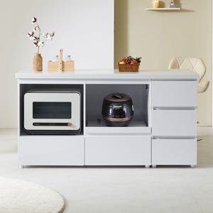 인조대리석 클레어 광파오븐 아일랜드 홈바 식탁 렌지대 1600