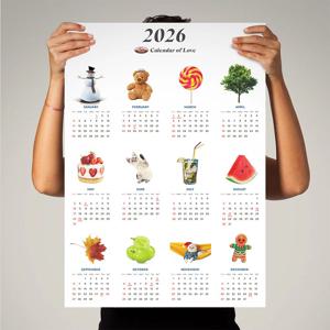 2026 한장 달력 포스터 대형 액자 인테리어 디자인