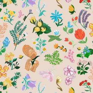 [오늘의집 단독] 셀프 스티커 떼기 쉬운 패브릭 벽지 La Norche pattern