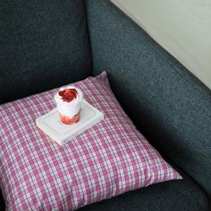 자체제작 쿠션커버 스퀘어하이틴핑크 거실 소파 패브릭 감성 인테리어 50x50cm
