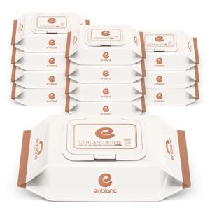 레이온 100% 아기 물티슈 70gsm 세이프 화이트 엠보싱 휴대캡형 24매X12팩