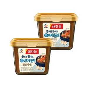 해찬들 그대로 끓여먹는 바지락꽃게 된장찌개 양념 450g*2개