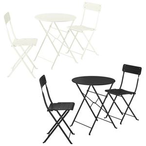 SUNDSO 순쇠 야외테이블+의자2개 야외테이블세트 2인테이블세트 테라스테이블