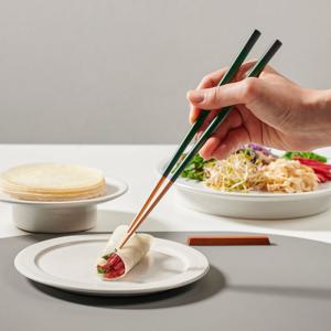 컬러 스틱 우드 젓가락 4조_틸블루그레이