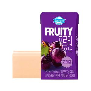 덴마크 푸르티 포도 고과즙 주스 120ml 24팩
