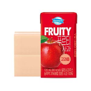 덴마크 푸르티 사과 고과즙 주스 120ml 48팩