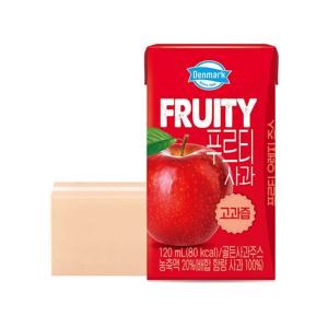덴마크 푸르티 사과 고과즙 주스 120ml 24팩