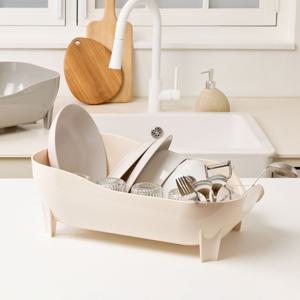 항균 항곰팡이 식기건조대 (이동식 건조대, 회전형 물받이, 편수냄비 보관 가능, 국내산)