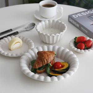 볼드 플리츠 접시 파스타볼 샐러드 앞접시 원형 타원형 스파게티 그릇