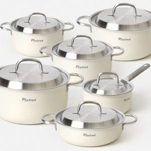 키친플라워 인덕션 통3중 스텐 304 양수 편수 냄비 세트 6종