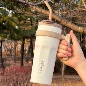 스텔라_9 보온보냉 빨대 손잡이 대용량 텀블러 900ml
