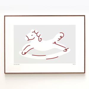 말하는대로 - 붉은말 일러스트 포스터 액자 12종 - HORSE wish 03