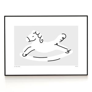 말하는대로 - 붉은말 일러스트 포스터 액자 12종 - HORSE wish 04