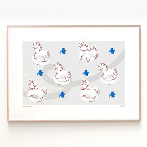 말하는대로 - 붉은말 일러스트 포스터 액자 12종 - HORSE wish 05