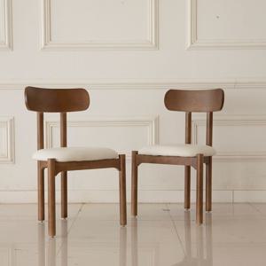 듀오 원목 실리콘 PU 의자