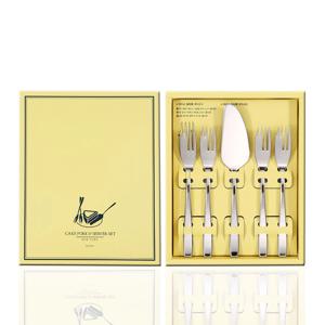 잘라쿡 4인세트 케이크 서버 스테인리스 수저 세트 포크 나이프 디저트 주방식기