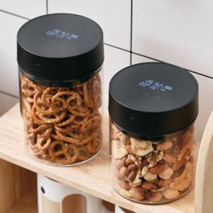 디지털 원두 보관 용기 자동 진공 내열유리 750ML