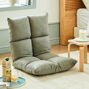 휴 조이 접이식 각도조절 등받이 방수 패브릭 좌식의자 (스톤그레이)