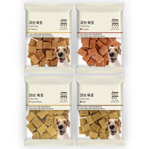 무마진 큐브육포 80g 치킨 소고기 연어 고구마 4봉
